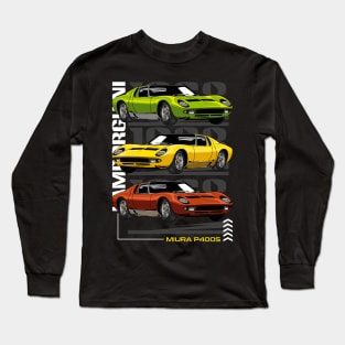 Retro Miura Exotic Car Long Sleeve T-Shirt